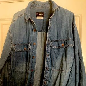 Original Use Long Sleeve Button Up Jean Shirt
